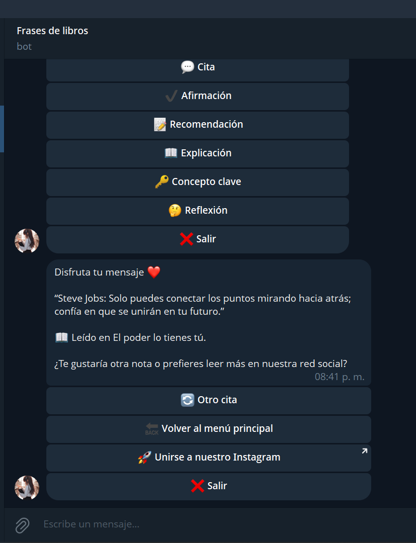 Telegram Bot - Book Journey